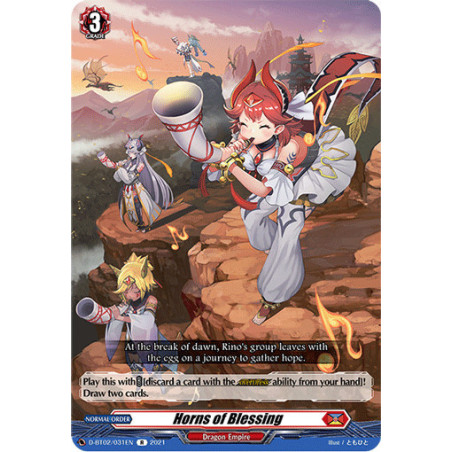 Vanguard_TCG_card_D-BT02_031EN_R_Horns_of_Blessing_A_Brush_with_the_Legends
