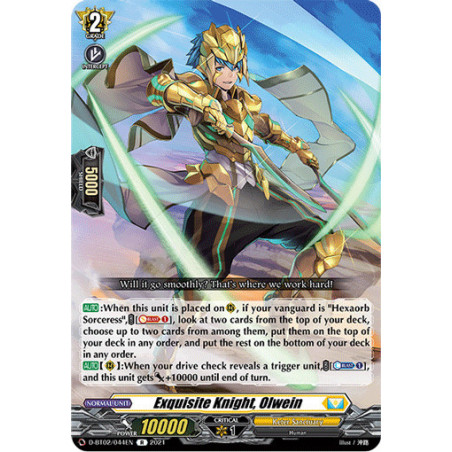 Vanguard_TCG_card_D-BT02_044EN_R_Exquisite_Knight_Olwein_A_Brush_with_the_Legends