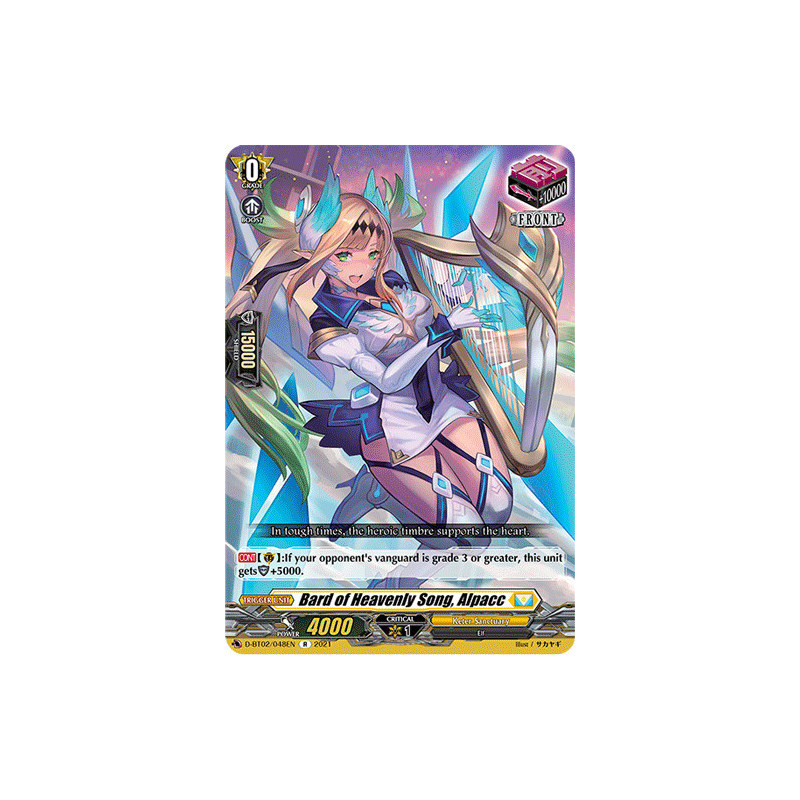 Vanguard_TCG_card_D-BT02_048EN_R_Bard_of_Heavenly_Song_Alpacc_A_Brush_with_the_Legends