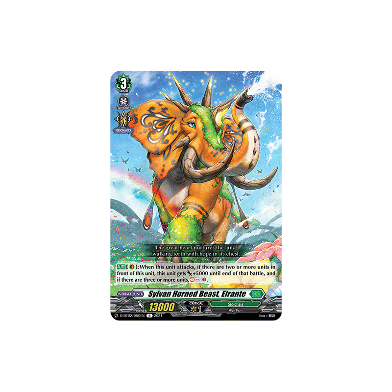 Vanguard_TCG_card_D-BT02_050EN_R_Sylvan_Horned_Beast_Elrante_A_Brush_with_the_Legends