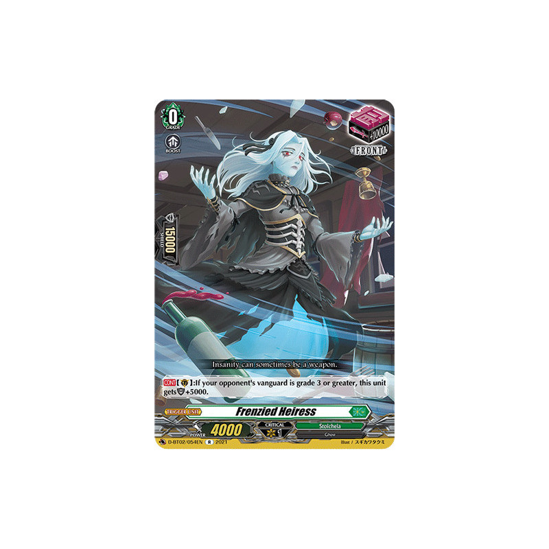Vanguard_TCG_card_D-BT02_054EN_R_Frenzied_Heiress_A_Brush_with_the_Legends