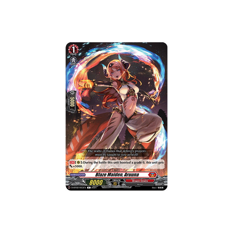 Vanguard_TCG_card_D-BT02_063EN_C_Blaze_Maiden_Aruuna_A_Brush_with_the_Legends