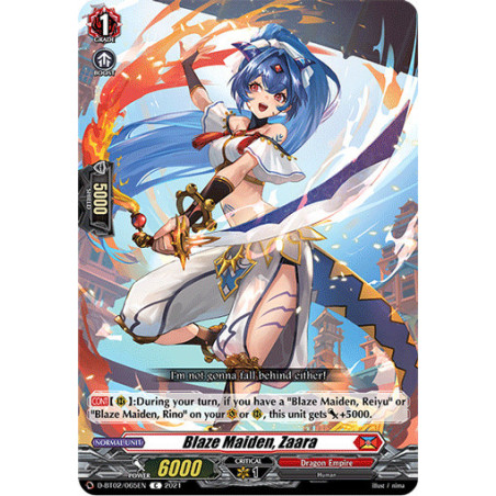 Vanguard_TCG_card_D-BT02_065EN_C_Blaze_Maiden_Zaara_A_Brush_with_the_Legends