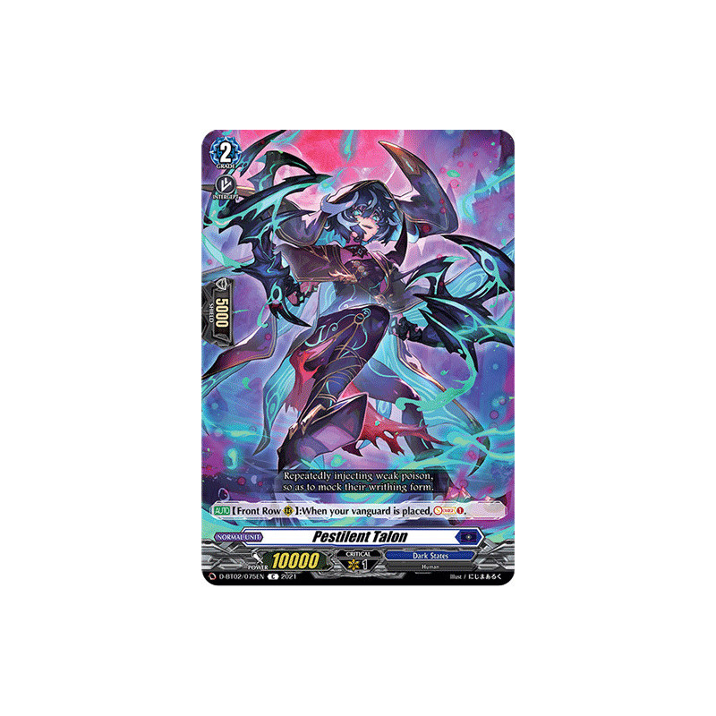 Vanguard_TCG_card_D-BT02_075EN_C_Pestilent_Talon_A_Brush_with_the_Legends
