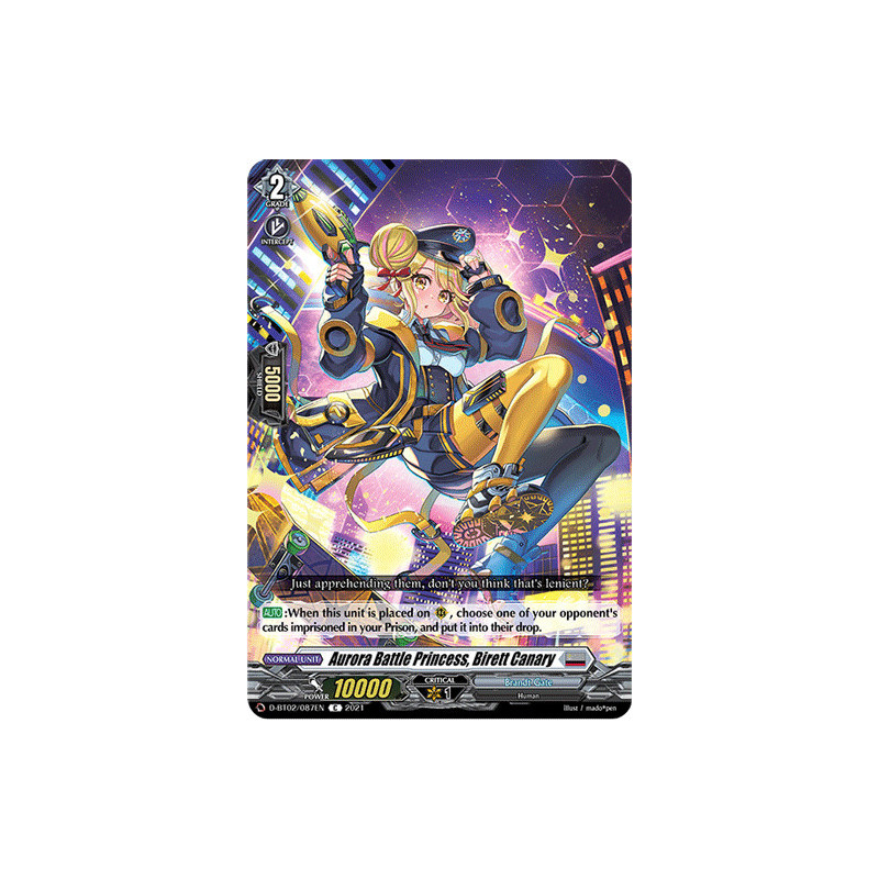Vanguard_TCG_card_D-BT02_087EN_C_Aurora_Battle_Princess_Birett_Canary_A_Brush_with_the_Legends