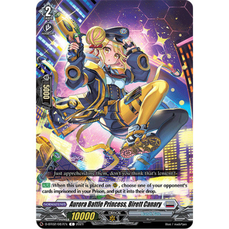 Vanguard_TCG_card_D-BT02_087EN_C_Aurora_Battle_Princess_Birett_Canary_A_Brush_with_the_Legends