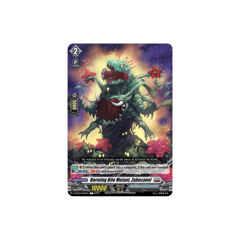Vanguard_TCG_card_D-BT02_088EN_C_Harming_Bite_Mutant_Zabocanni_A_Brush_with_the_Legends