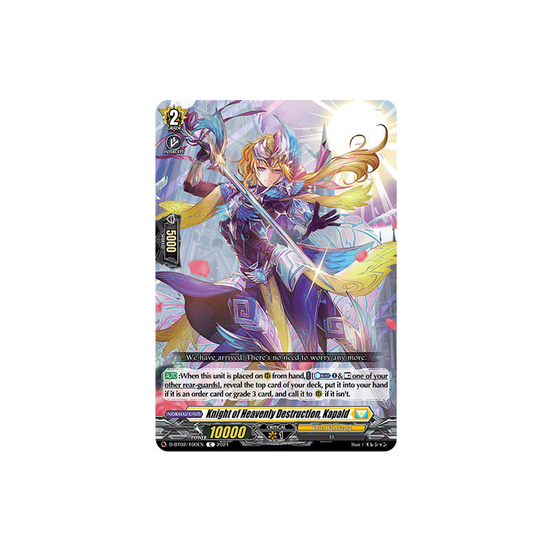 Vanguard_TCG_card_D-BT02_100EN_C_Knight_of_Heavenly_Destruction_Kapald_A_Brush_with_the_Legends