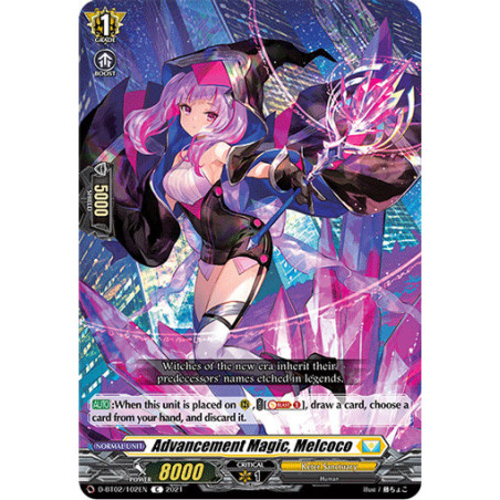 Vanguard_TCG_card_D-BT02_102EN_C_Advancement_Magic_Melcoco_A_Brush_with_the_Legends