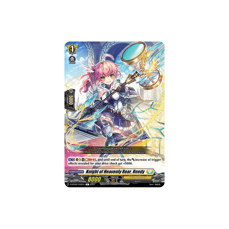 Vanguard_TCG_card_D-BT02_103EN_C_Knight_of_Heavenly_Roar_Reedy_A_Brush_with_the_Legends