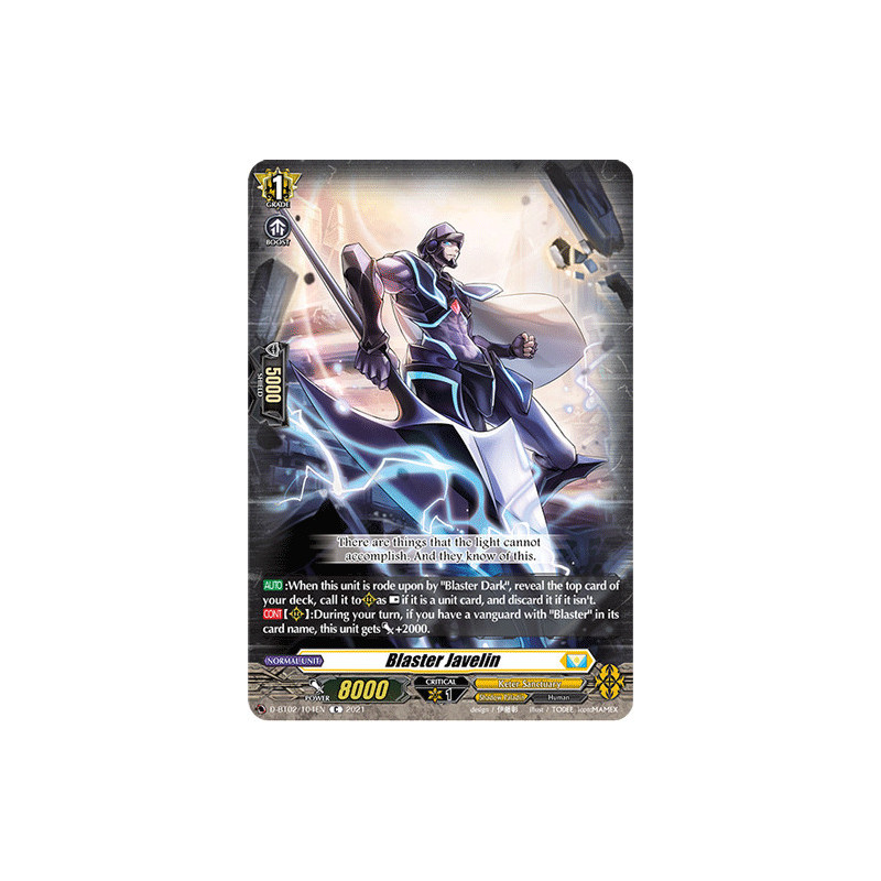 Vanguard_TCG_card_D-BT02_104EN_C_Blaster_Javelin_A_Brush_with_the_Legends