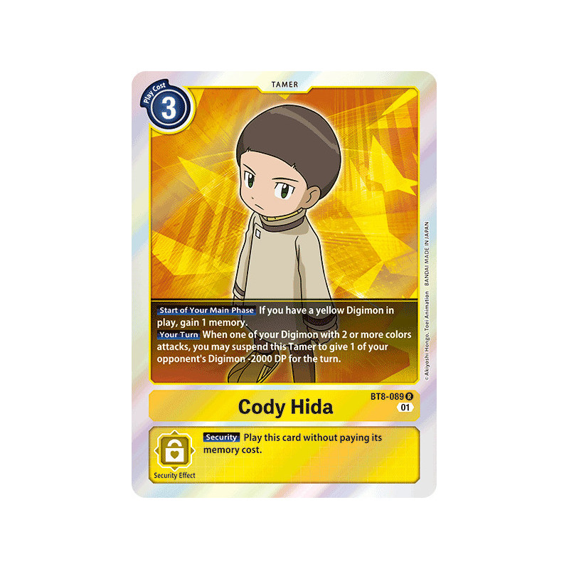 Digimon_TCG_BT8-089_Cody_Hida_Rare_New_Awakening_Card_Game