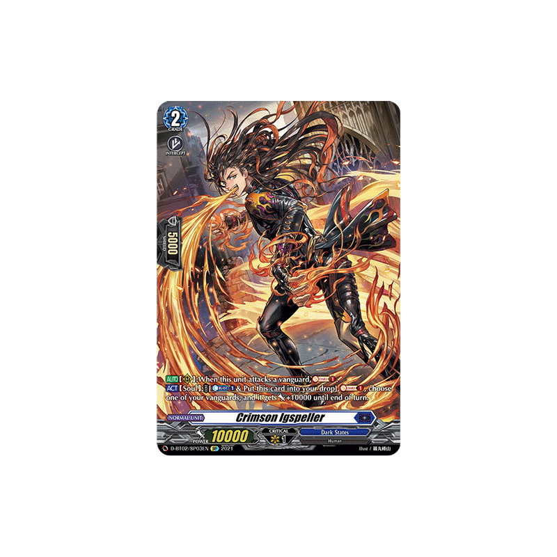 Vanguard_TCG_card_D-BT02_SP03EN_SP_Crimson_Igspeller_A_Brush_with_the_Legends