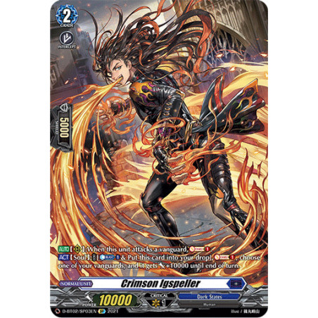 Vanguard_TCG_card_D-BT02_SP03EN_SP_Crimson_Igspeller_A_Brush_with_the_Legends