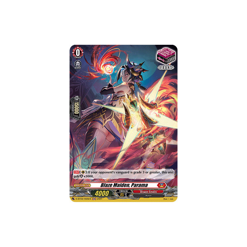 Vanguard_TCG_card_D-BT02_H05EN_H_Blaze_Maiden_Parama_A_Brush_with_the_Legends