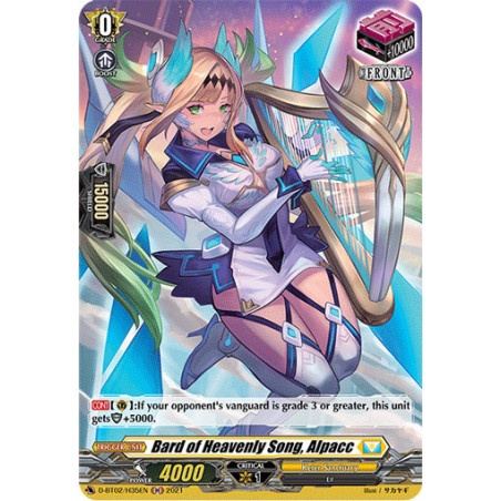 Vanguard_TCG_card_D-BT02_H35EN_H_Bard_of_Heavenly_Song_Alpacc_A_Brush_with_the_Legends