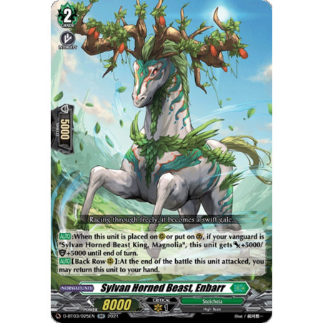 Vanguard_TCG_card_D-BT03_025EN_RR_Sylvan_Horned_Beast_Enbarr_Advance_of_Intertwined_Stars
