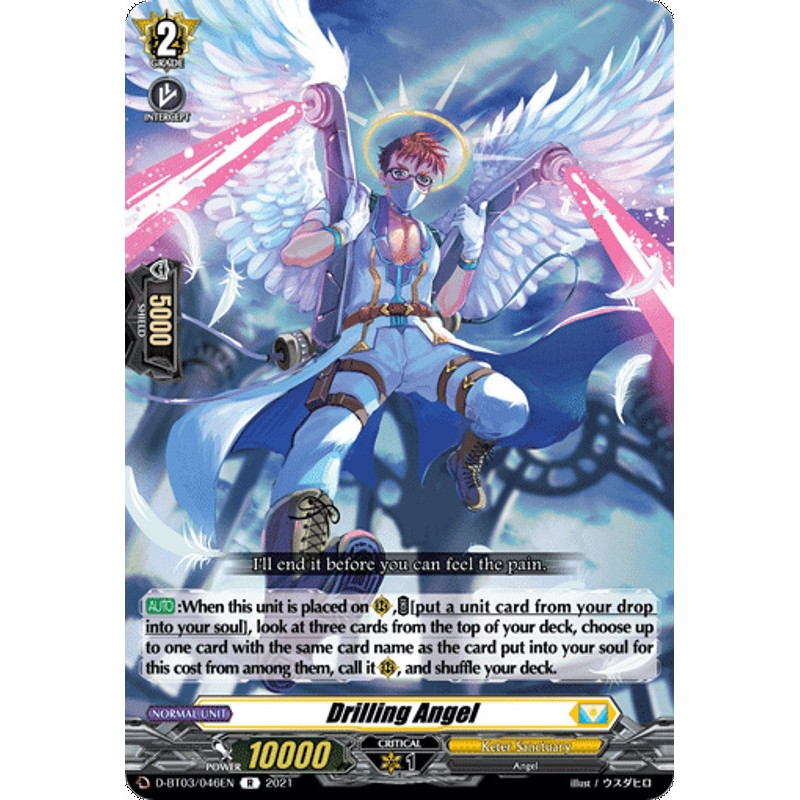 Vanguard_TCG_card_D-BT03_046EN_R_Drilling_Angel_Advance_of_Intertwined_Stars