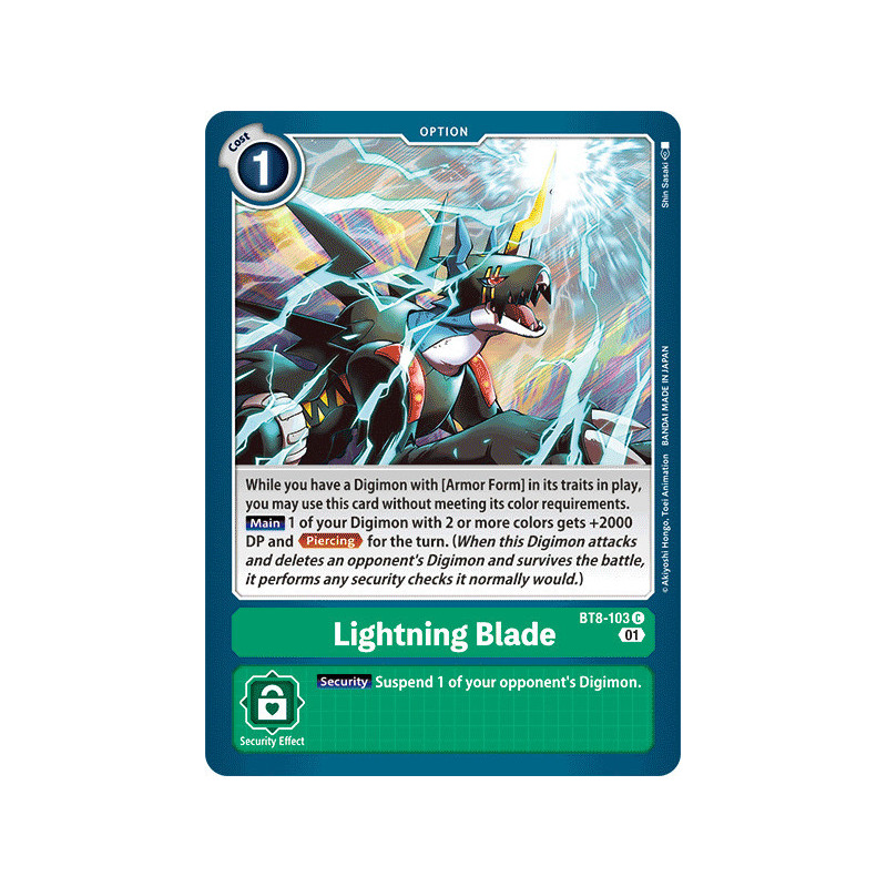 Digimon_TCG_BT8-103_Lightning_Blade_Common_New_Awakening_Card_Game