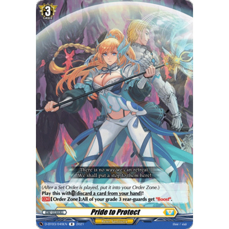 Vanguard_TCG_card_D-BT03_049EN_R_Pride_to_Protect_Advance_of_Intertwined_Stars