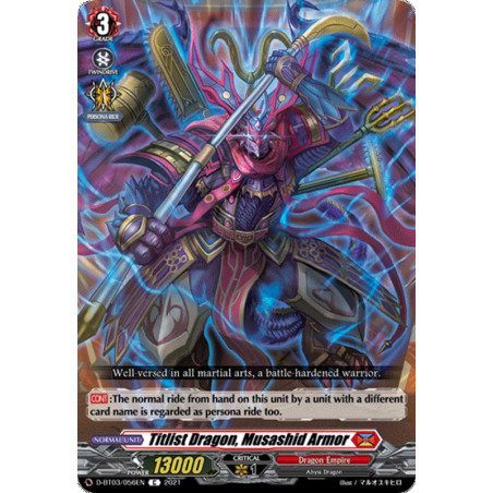 Vanguard_TCG_card_D-BT03_056EN_C_Titlist_Dragon_Musashid_Armor_Advance_of_Intertwined_Stars