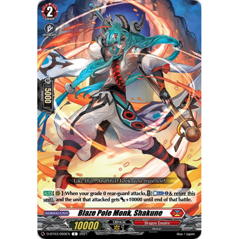 Vanguard_TCG_card_D-BT03_060EN_C_Blaze_Pole_Monk_Shakune_Advance_of_Intertwined_Stars