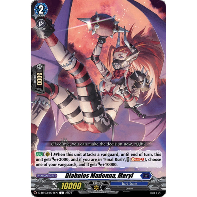 Vanguard_TCG_card_D-BT03_071EN_C_Diabolos_Madonna_Meryl_Advance_of_Intertwined_Stars