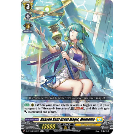 Vanguard_TCG_card_D-BT03_096EN_C_Heaven_Sent_Great_Magic_Milmomo_Advance_of_Intertwined_Stars