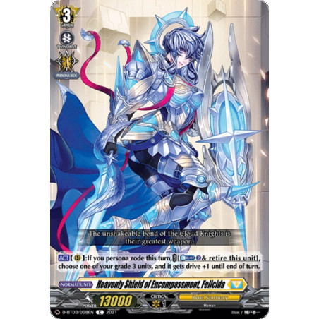 Vanguard_TCG_card_D-BT03_098EN_C_Heavenly_Shield_of_Encompassment_Felicida_Advance_of_Intertwined_Stars