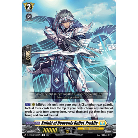 Vanguard_TCG_card_D-BT03_099EN_C_Knight_of_Heavenly_Bullet_Proklis_Advance_of_Intertwined_Stars