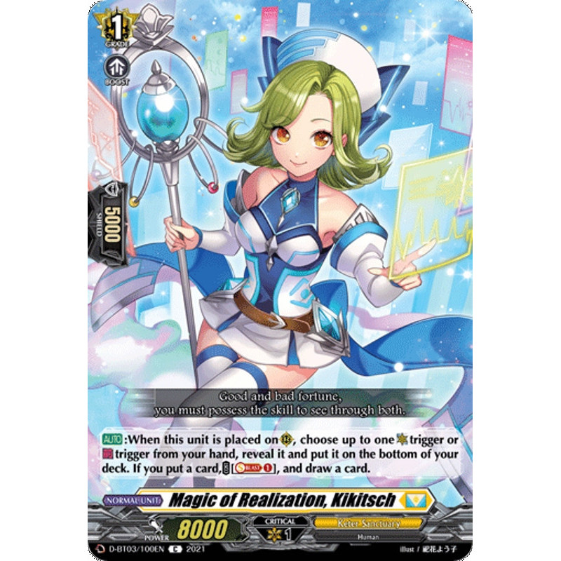 Vanguard_TCG_card_D-BT03_100EN_C_Magic_of_Realization_Kikitsch_Advance_of_Intertwined_Stars