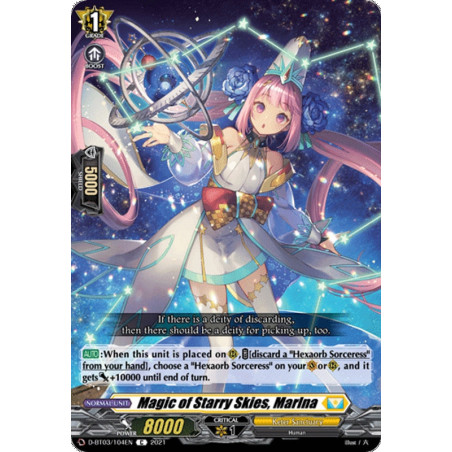 Vanguard_TCG_card_D-BT03_104EN_C_Magic_of_Starry_Skies_Marlna_Advance_of_Intertwined_Stars