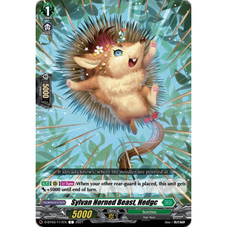 Vanguard_TCG_card_D-BT03_117EN_C_Sylvan_Horned_Beast_Hedgc_Advance_of_Intertwined_Stars
