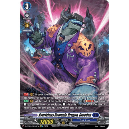 Vanguard_TCG_card_D-BT03_SP03EN_SP_Avaricious_Demonic_Dragon_Greedon_Advance_of_Intertwined_Stars