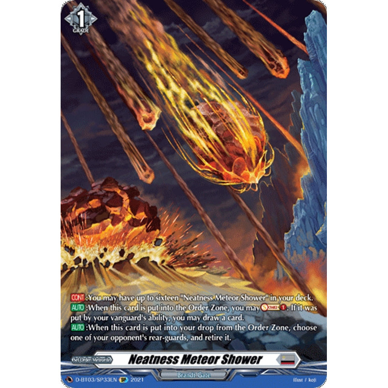 Vanguard_TCG_card_D-BT03_SP33EN_SP_Neatness_Meteor_Shower_Advance_of_Intertwined_Stars