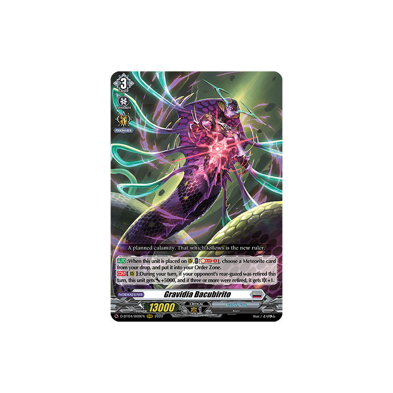 Vanguard_TCG_card_D-BT04_009EN_RRR_Gravidia_Bacubirito_Awakening_of_Chakrabarthi