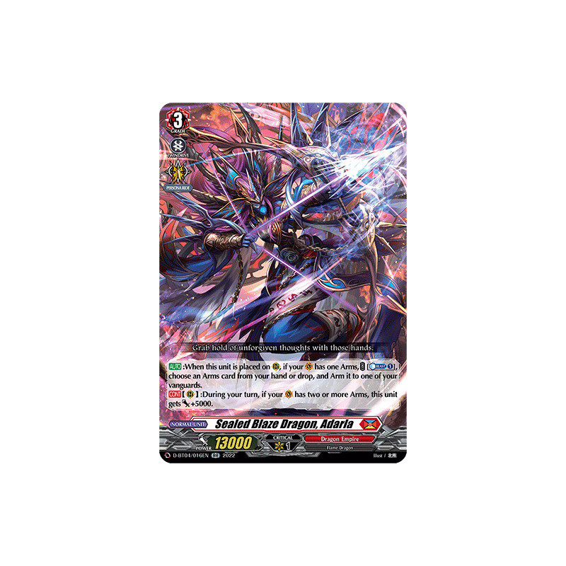 Vanguard_TCG_card_D-BT04_016EN_RR_Sealed_Blaze_Dragon_Adarla_Awakening_of_Chakrabarthi