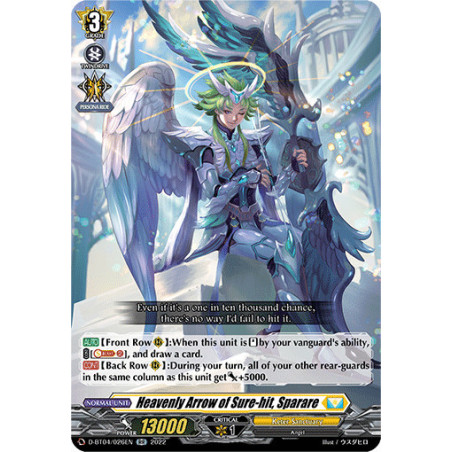 Vanguard_TCG_card_D-BT04_026EN_RR_Heavenly_Arrow_of_Sure-hit_Sparare_Awakening_of_Chakrabarthi