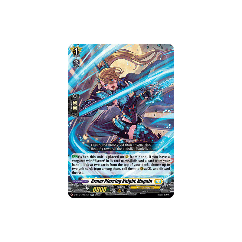 Vanguard_TCG_card_D-BT04_027EN_RR_Armor_Piercing_Knight_Mugain_Awakening_of_Chakrabarthi