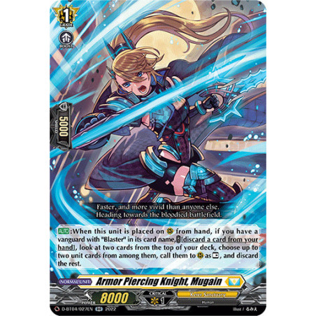Vanguard_TCG_card_D-BT04_027EN_RR_Armor_Piercing_Knight_Mugain_Awakening_of_Chakrabarthi