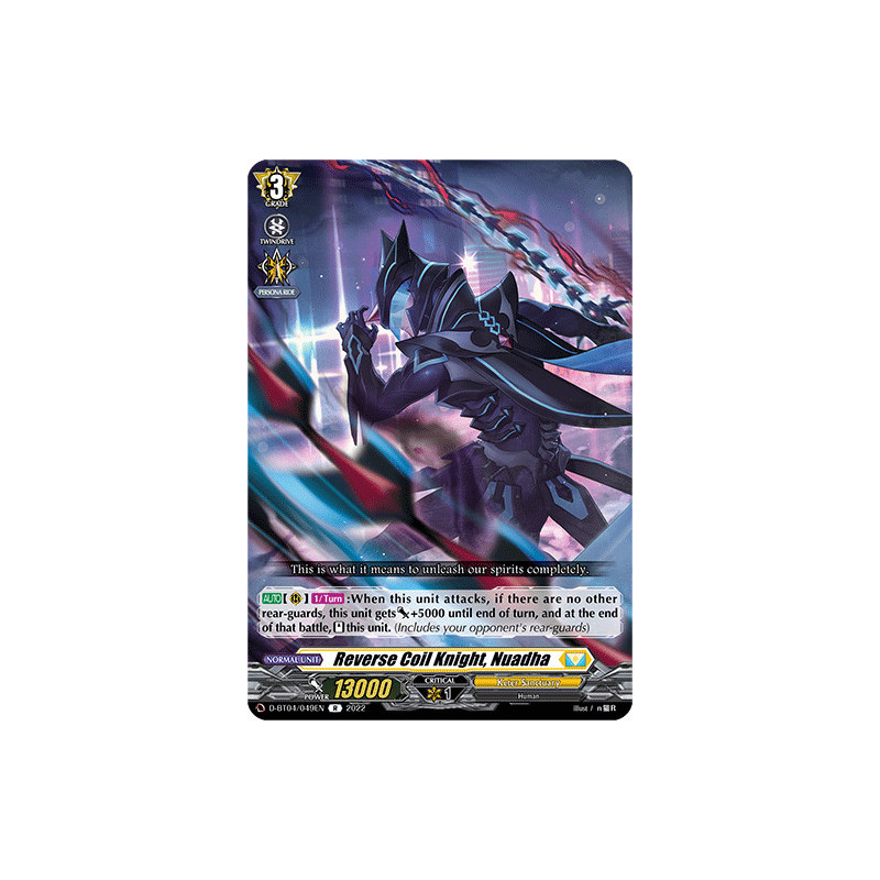 Vanguard_TCG_card_D-BT04_049EN_R_Reverse_Coil_Knight_Nuadha_Awakening_of_Chakrabarthi