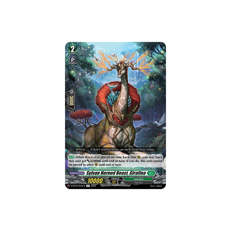 Vanguard_TCG_card_D-BT04_055EN_R_Sylvan_Horned_Beast_Girafina_Awakening_of_Chakrabarthi