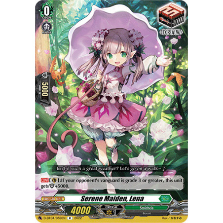 Vanguard_TCG_card_D-BT04_059EN_R_Serene_Maiden_Lena_Awakening_of_Chakrabarthi
