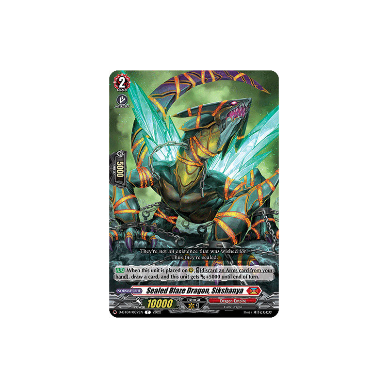Vanguard_TCG_card_D-BT04_062EN_C_Sealed_Blaze_Dragon_Sikshanya_Awakening_of_Chakrabarthi