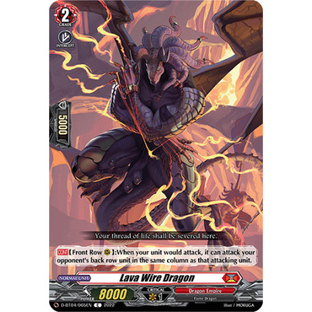 Vanguard_TCG_card_D-BT04_065EN_C_Lava_Wire_Dragon_Awakening_of_Chakrabarthi