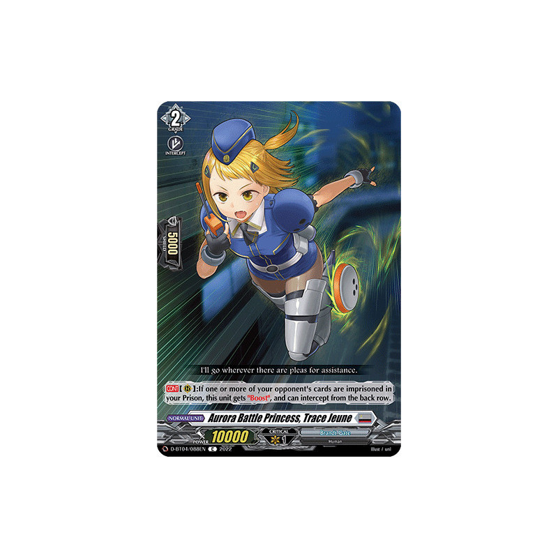 Vanguard_TCG_card_D-BT04_088EN_C_Aurora_Battle_Princess_Trace_Jeune_Awakening_of_Chakrabarthi