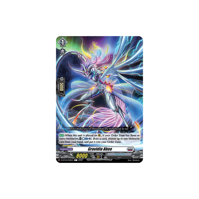 Vanguard_TCG_card_D-BT04_093EN_C_Gravidia_Abee_Awakening_of_Chakrabarthi