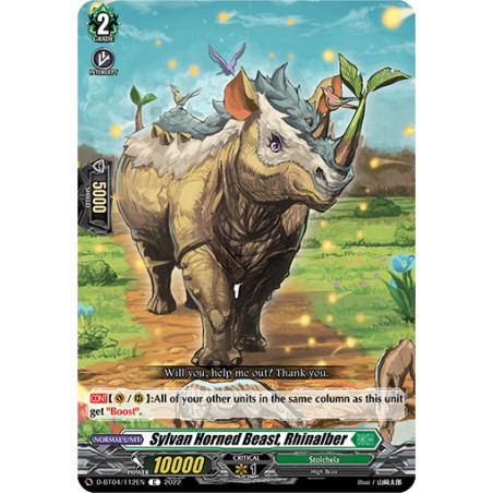 Vanguard_TCG_card_D-BT04_112EN_C_Sylvan_Horned_Beast_Rhinalber_Awakening_of_Chakrabarthi