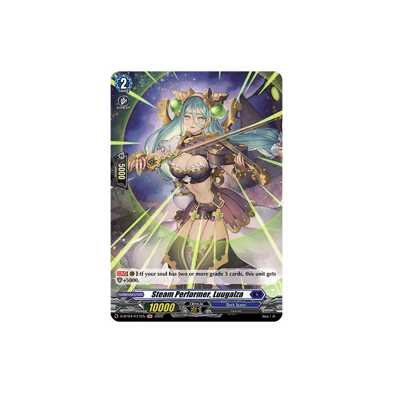 Vanguard_TCG_card_D-BT04_H17EN_H_Steam_Performer_Luugalza_Awakening_of_Chakrabarthi
