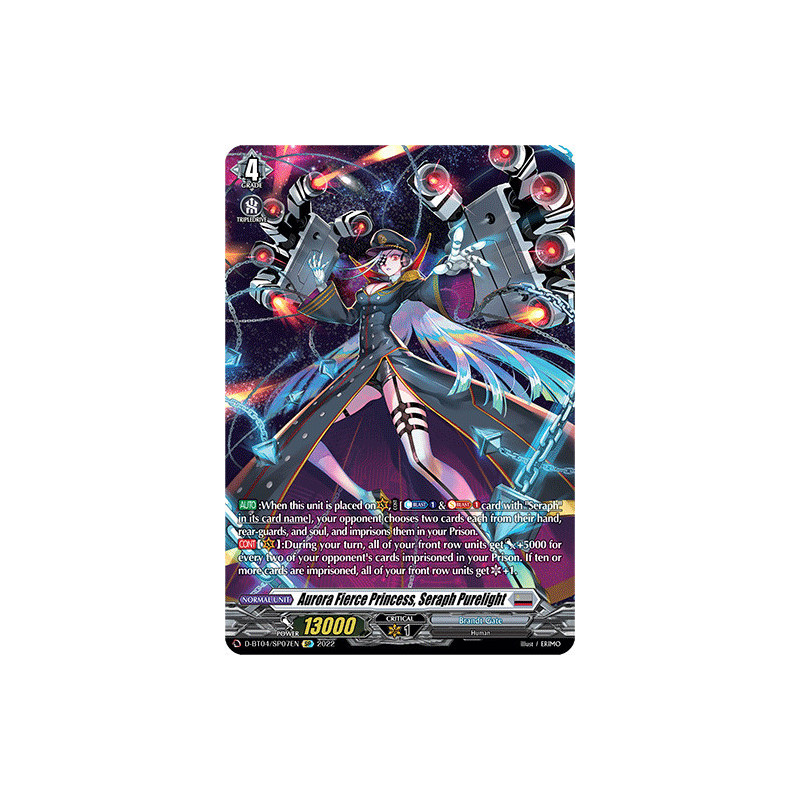 Vanguard_TCG_card_D-BT04_SP07EN_SP_Aurora_Fierce_Princess_Seraph_Purelight_Awakening_of_Chakrabarthi